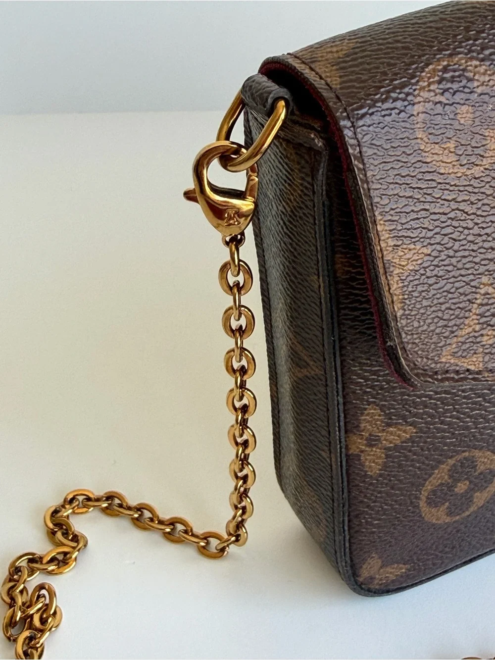 Authentic Louis Vuitton Felicie Pochette Monogram & Fuchsia Crossbody & Inserts